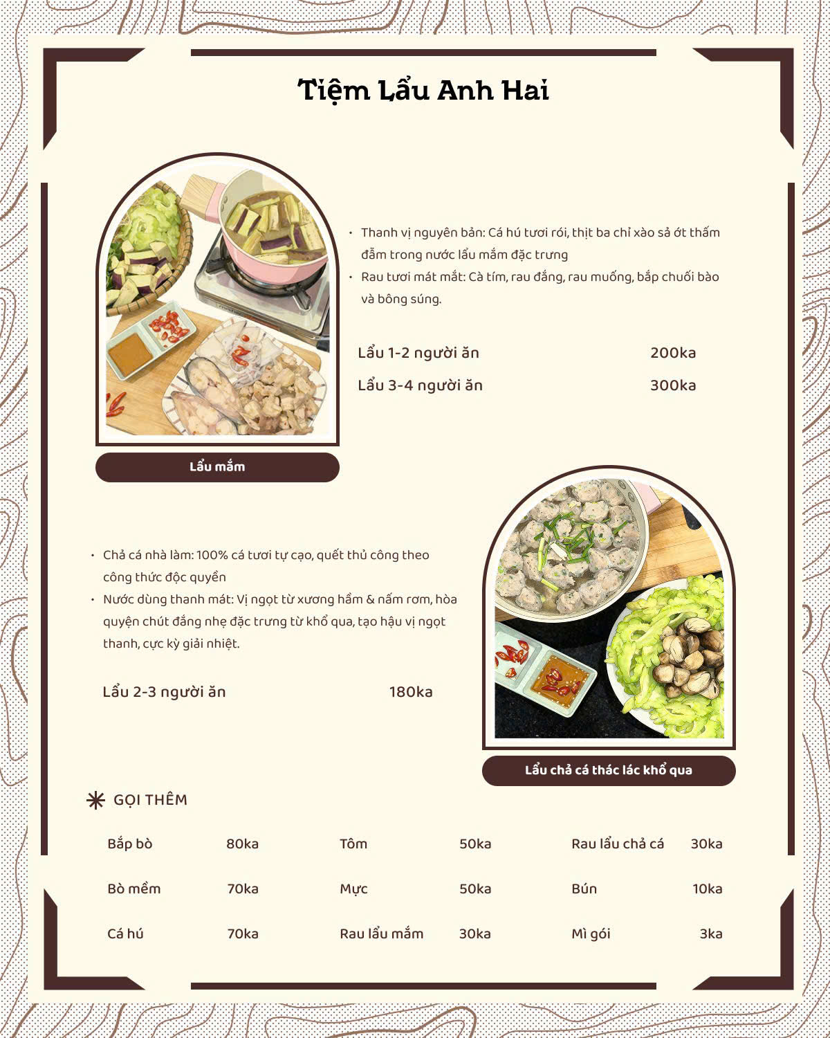 Trang 1 thực đơn